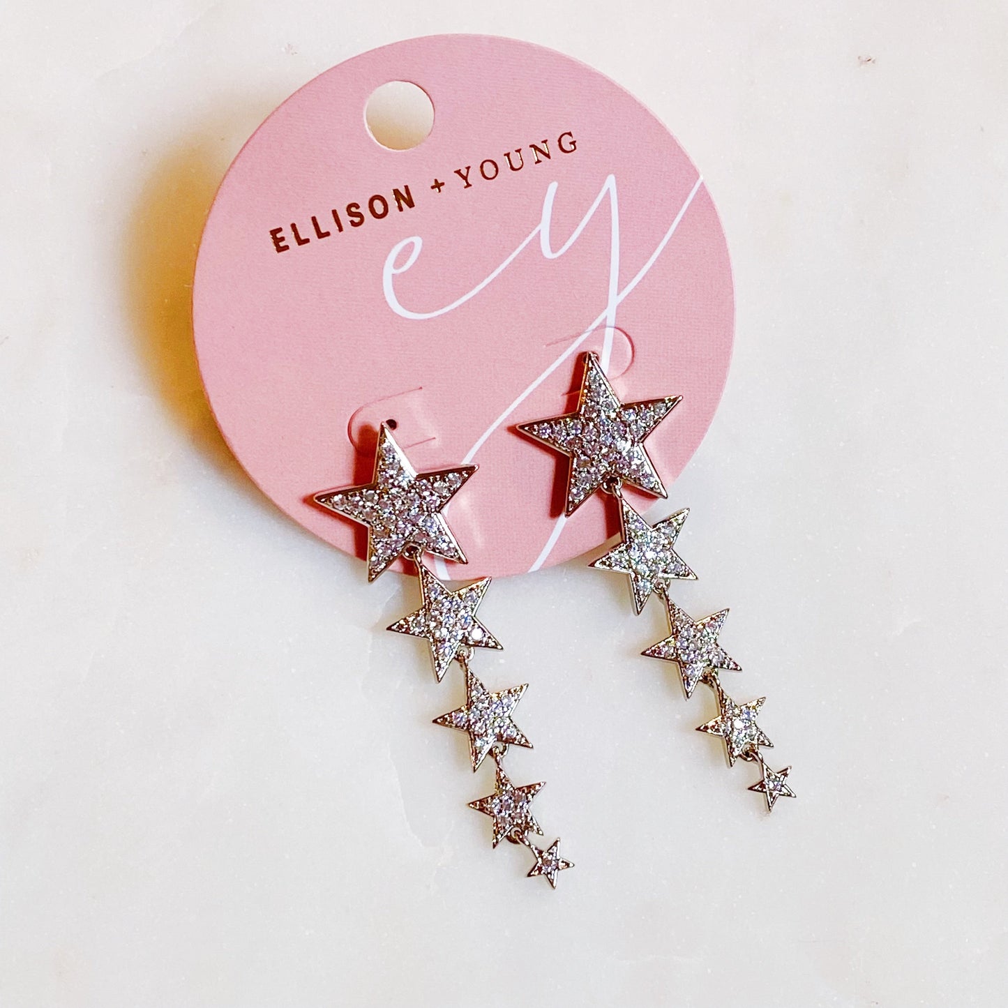 Five Stars Dangle Down Earrings