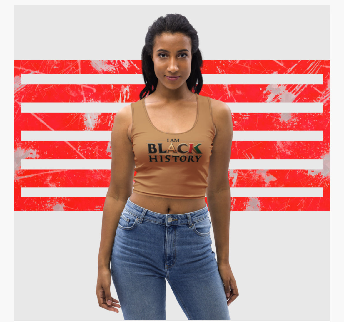 I Am Black 🖤 History Crop Top