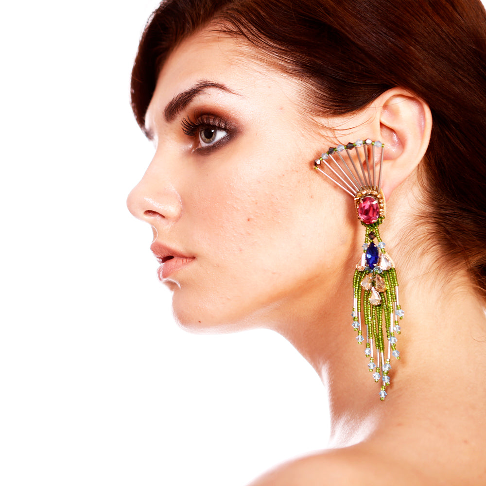 The Dancing Peacock Earrings.