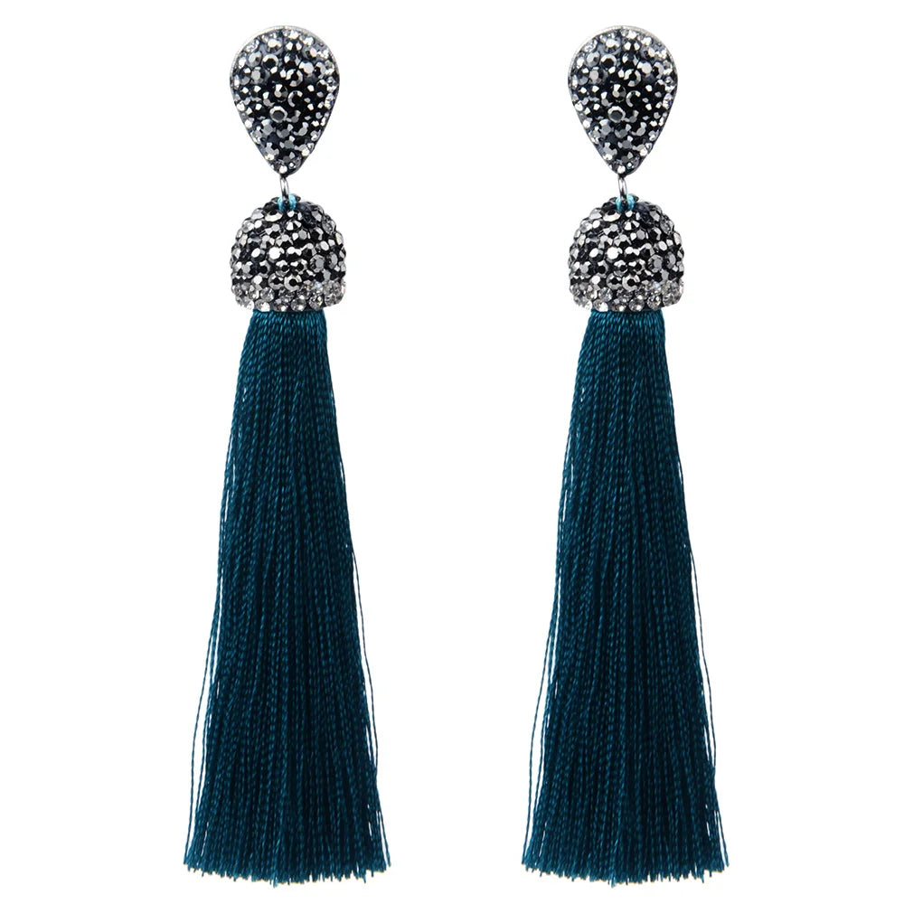 Diva Long Tassel Earrings