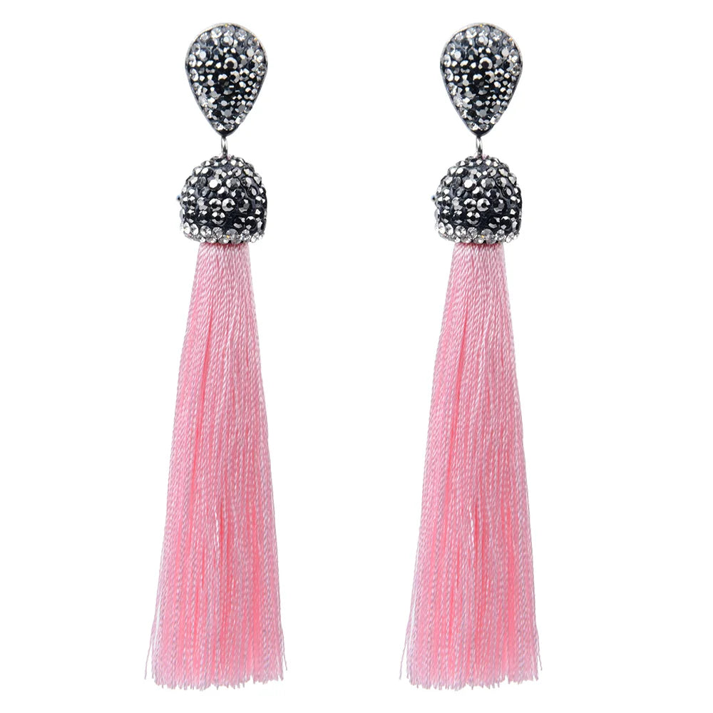 Diva Long Tassel Earrings