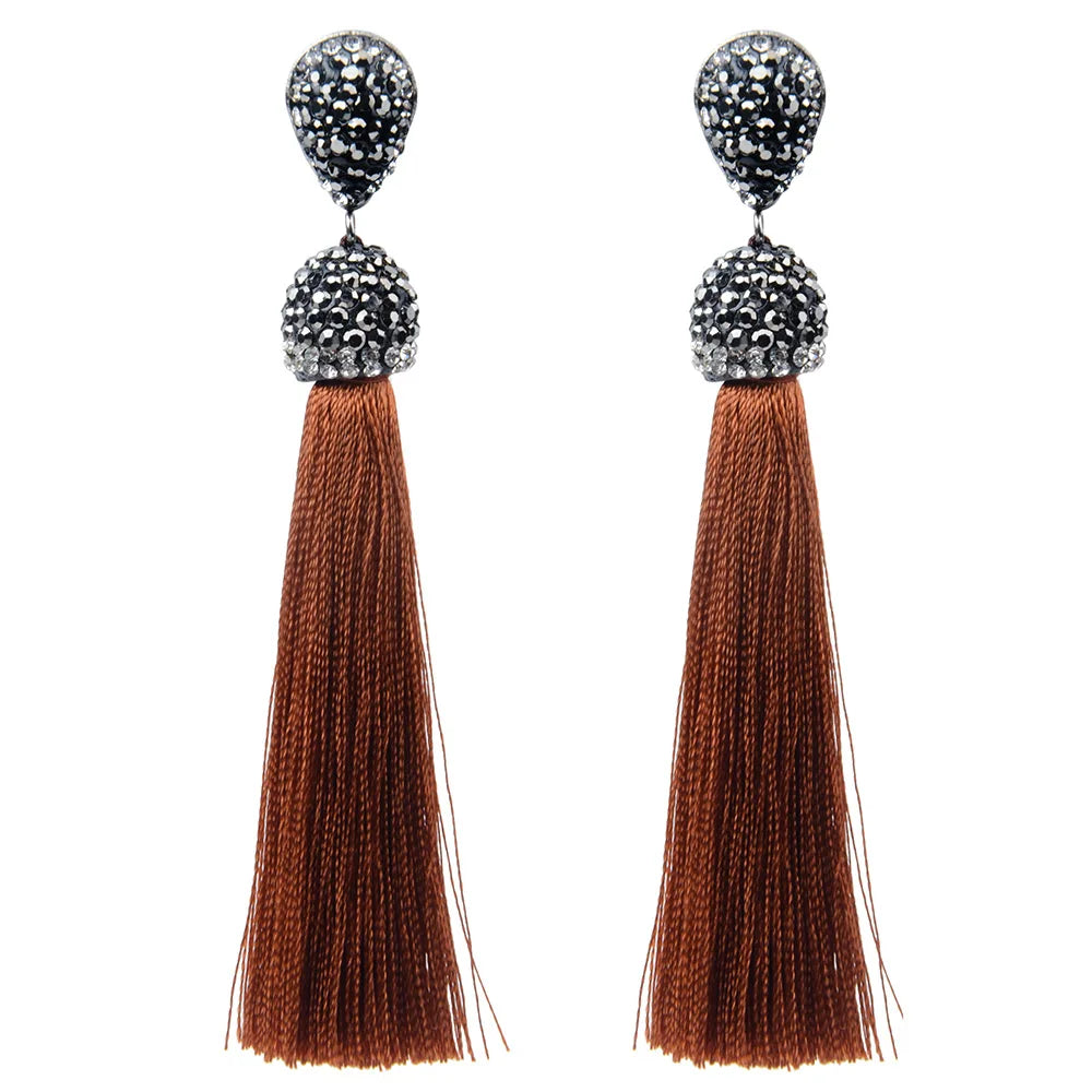 Diva Long Tassel Earrings