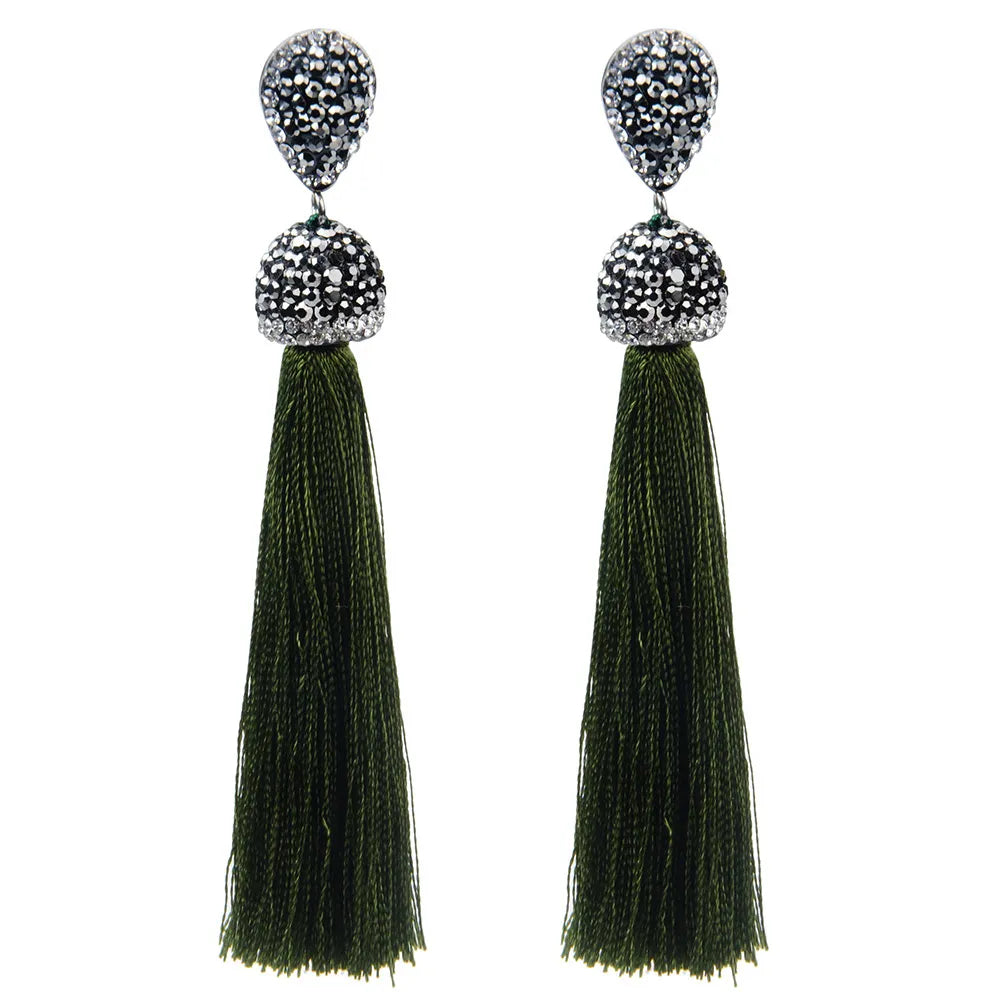 Diva Long Tassel Earrings