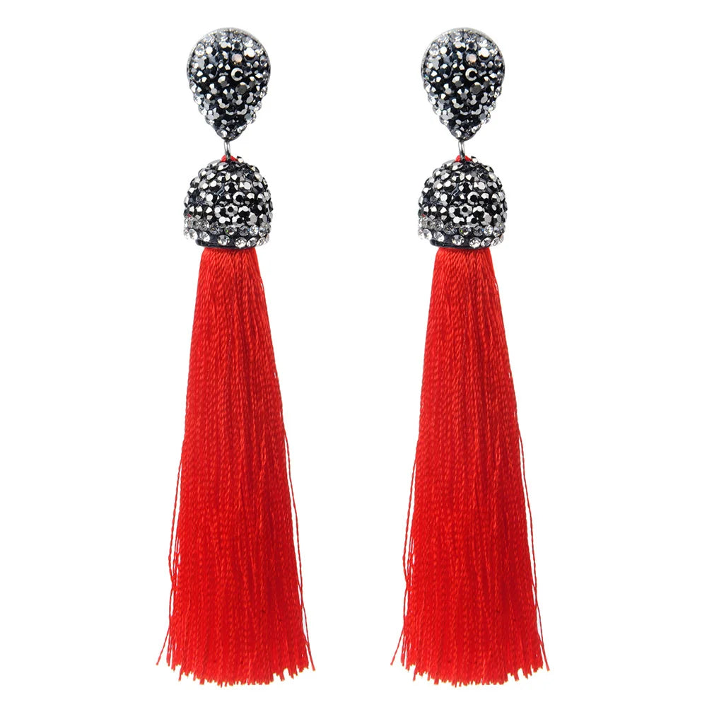 Diva Long Tassel Earrings