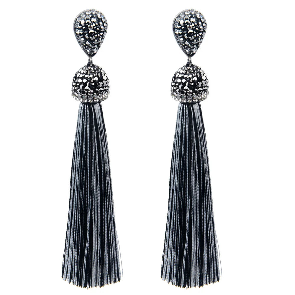 Diva Long Tassel Earrings