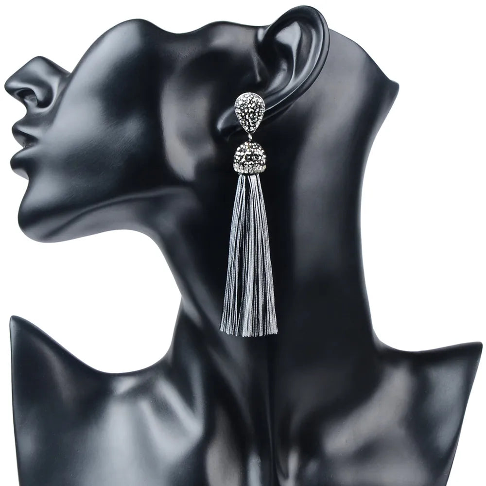 Diva Long Tassel Earrings