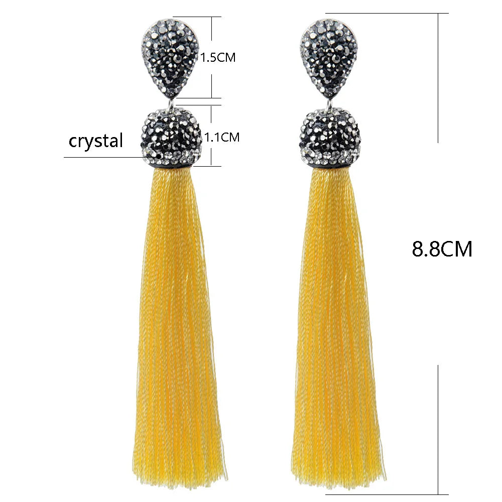 Diva Long Tassel Earrings