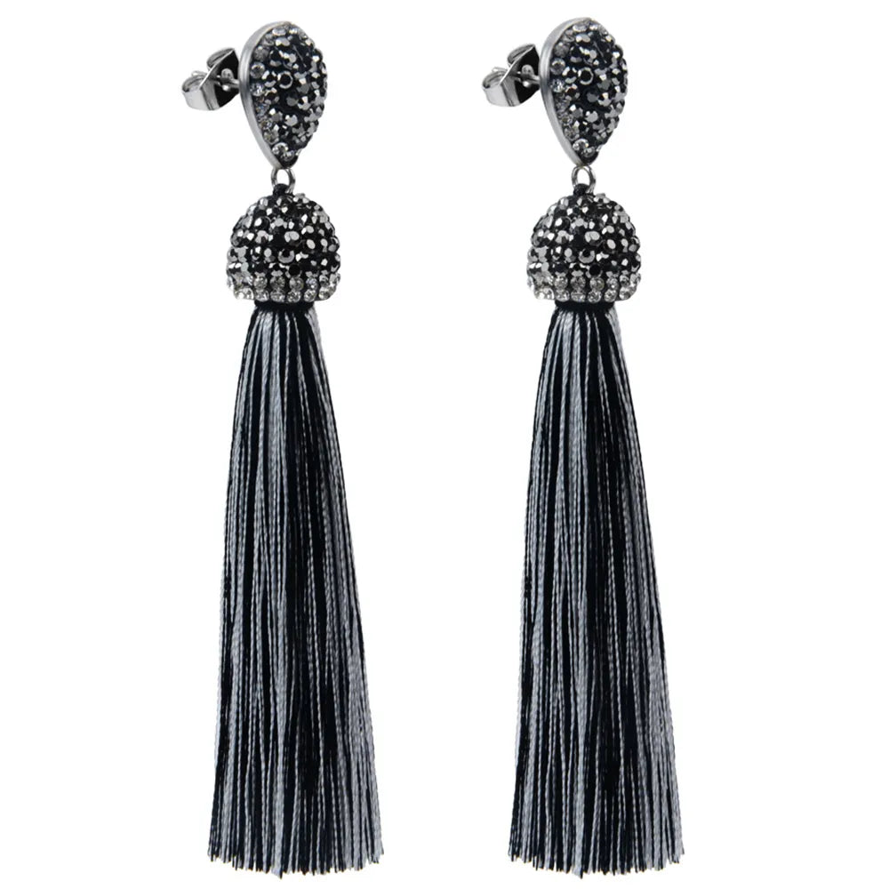 Diva Long Tassel Earrings