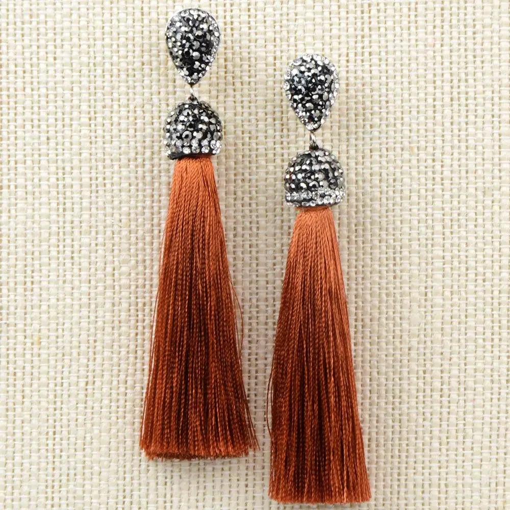 Diva Long Tassel Earrings