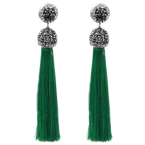 Diva Long Tassel Earrings